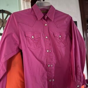 Kids Pink Western Shirt
